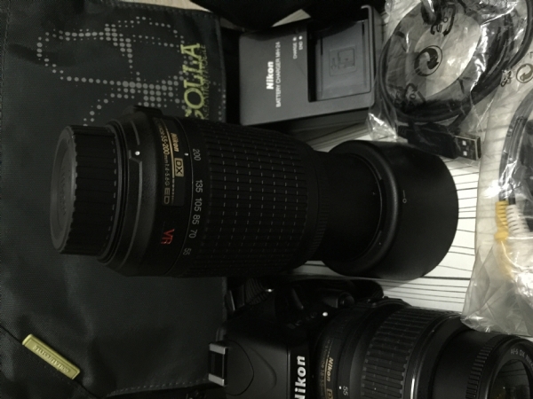 Nıkon D5100 18-55vr 55-200vr 2 Lens+çanta+filtre..