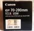 Canon 70-200 Mm F2. 8 L Usm Lens
